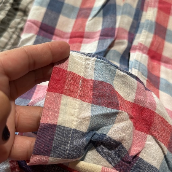 Natural Blue by Visitor Red White Blue Button Down Short Sleeve - Picture 4 of 5